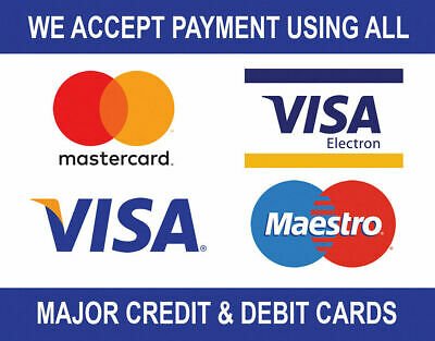 All major credit/debit cards accepted