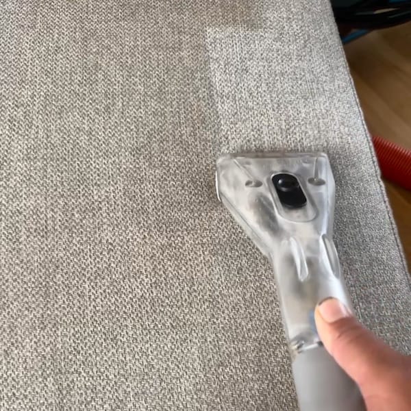 Upholstery cleaning in Rushden removing stains and restoring a fabric sofa in NN10