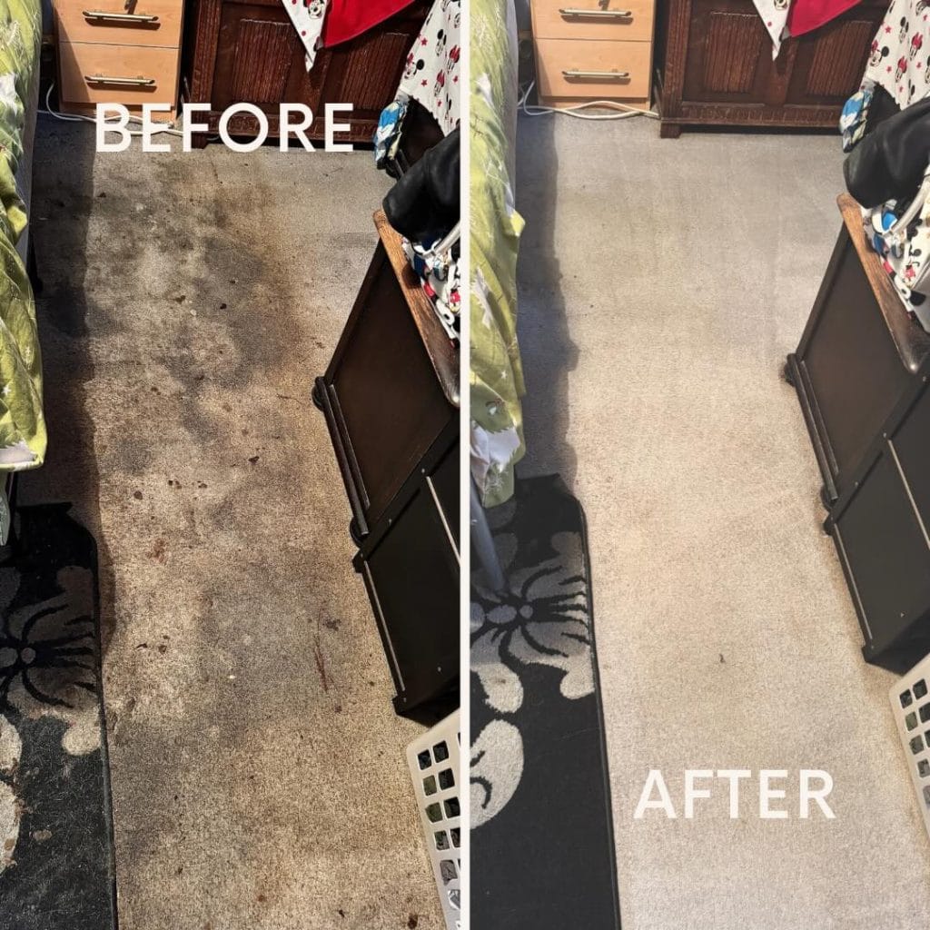 Dirty Bedroom carpet cleaning