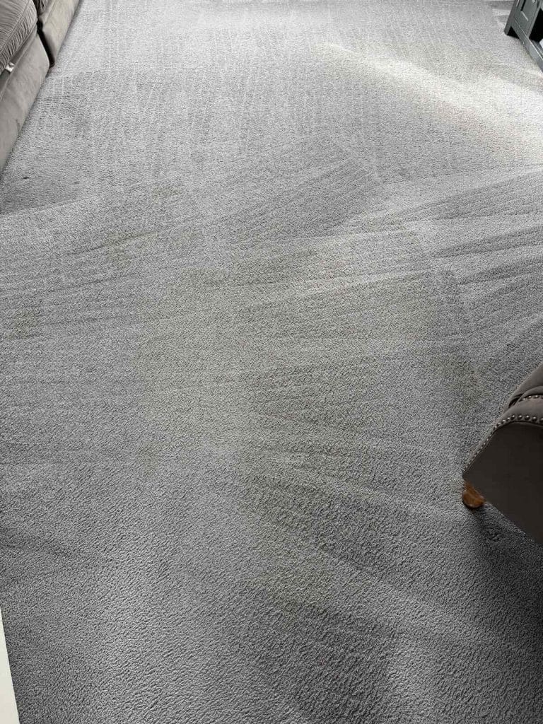 Grey lounge carpet after professional cleaning in Northampton